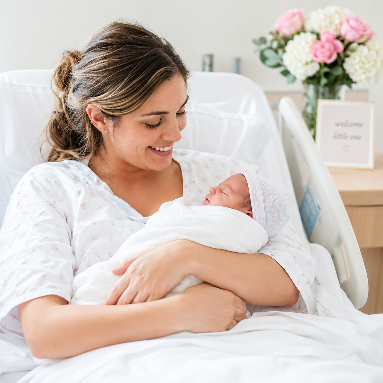 Newborn baby resting peacefully